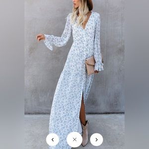 LONG SLEEVE BUTTON DOWN MAXI DRESS XL